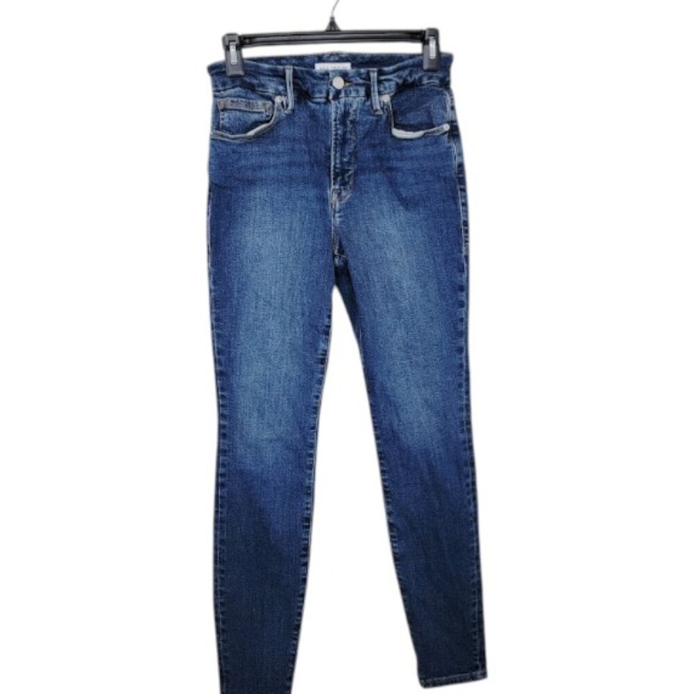 Good American Women's Blue Dark Wash Five-Pocket Casual Skinny Jeans Size 6
